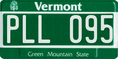 VT license plate PLL095