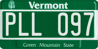 VT license plate PLL097