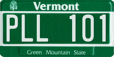 VT license plate PLL101