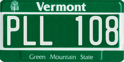 VT license plate PLL108