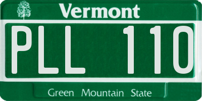 VT license plate PLL110