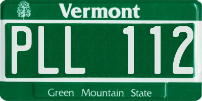 VT license plate PLL112