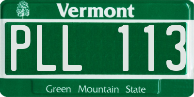 VT license plate PLL113