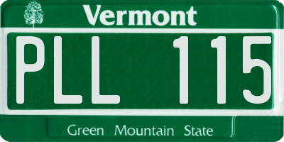 VT license plate PLL115