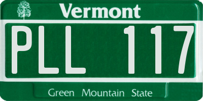 VT license plate PLL117