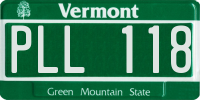 VT license plate PLL118