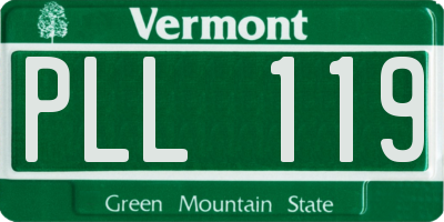 VT license plate PLL119