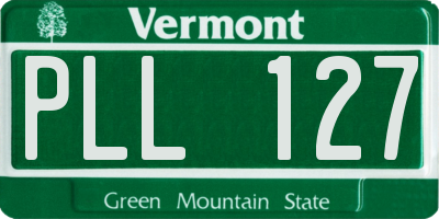 VT license plate PLL127