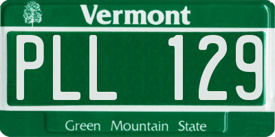VT license plate PLL129