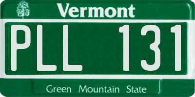 VT license plate PLL131