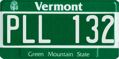 VT license plate PLL132