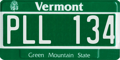 VT license plate PLL134