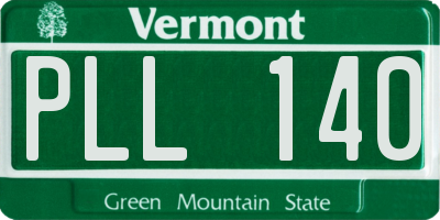 VT license plate PLL140