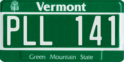 VT license plate PLL141