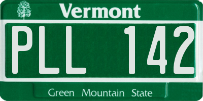 VT license plate PLL142