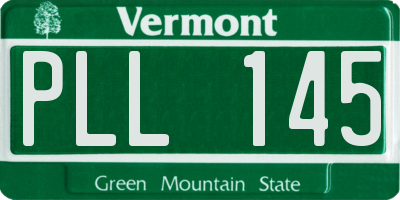 VT license plate PLL145