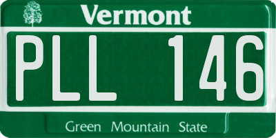 VT license plate PLL146