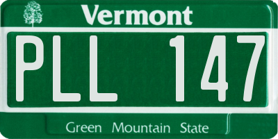 VT license plate PLL147