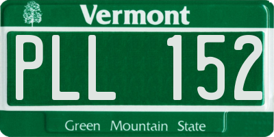 VT license plate PLL152