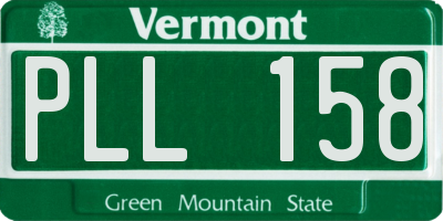 VT license plate PLL158