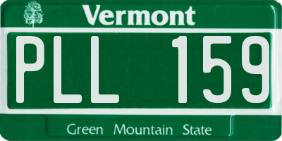 VT license plate PLL159