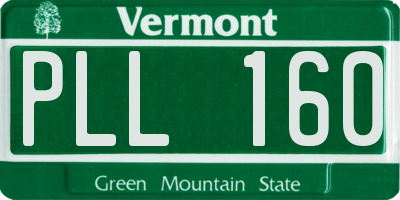 VT license plate PLL160