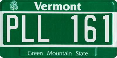 VT license plate PLL161