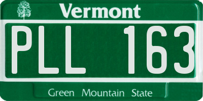 VT license plate PLL163
