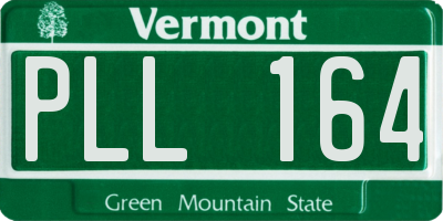 VT license plate PLL164