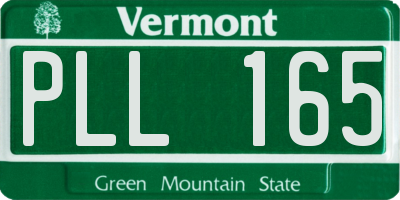 VT license plate PLL165