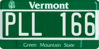 VT license plate PLL166