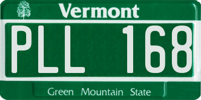 VT license plate PLL168