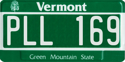 VT license plate PLL169