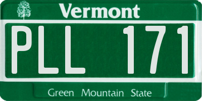 VT license plate PLL171