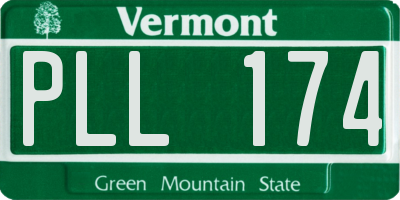 VT license plate PLL174