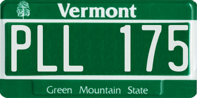 VT license plate PLL175