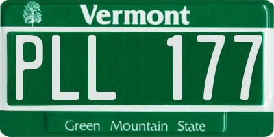 VT license plate PLL177