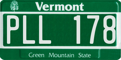VT license plate PLL178