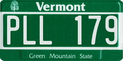 VT license plate PLL179