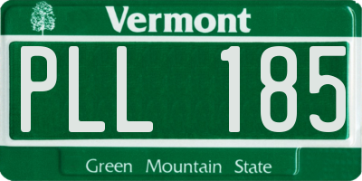 VT license plate PLL185
