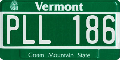 VT license plate PLL186