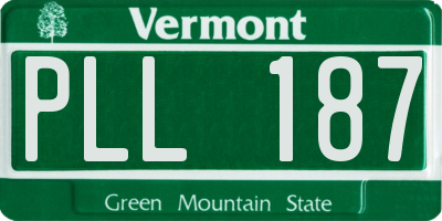 VT license plate PLL187
