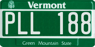 VT license plate PLL188