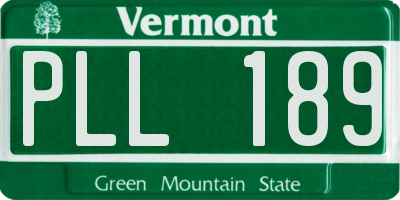 VT license plate PLL189