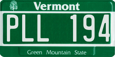 VT license plate PLL194