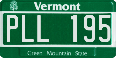 VT license plate PLL195