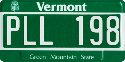 VT license plate PLL198