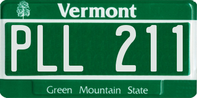 VT license plate PLL211