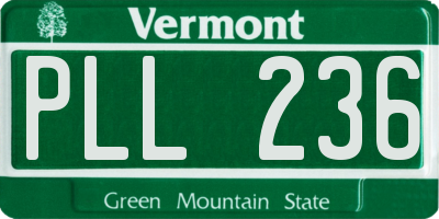 VT license plate PLL236