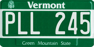 VT license plate PLL245